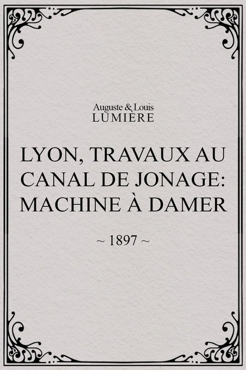Lyon, travaux au canal de Jonage: Machine à damer