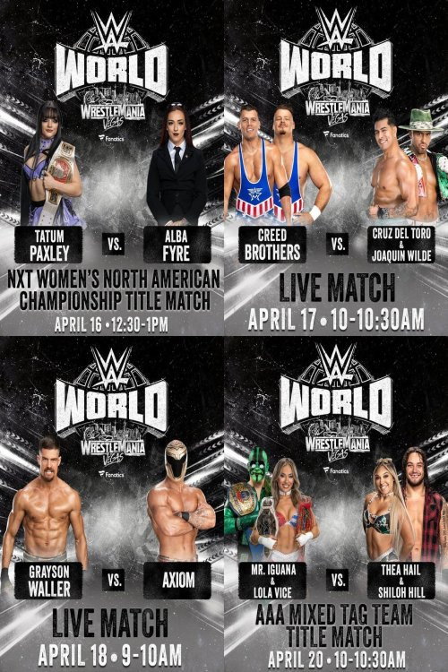 LIVE matches from WWE World: April 19, 2026 Part 2